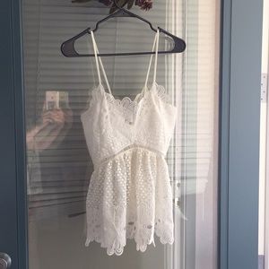 Crochet lace tank